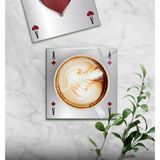 Decorita Cam Bardak Altlığı | Iskambil Bardak Altlığı | 4'lü Takım | 10CM x 10CM - Renkli