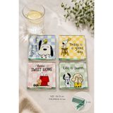 Decorita Cam Bardak Altlığı | Kitchen Dreams | 4'lü Takım | 10cm x 10cm