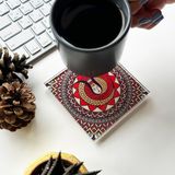 Decorita Cam Bardak Altlığı Modern Şahmeran 4'lü Takım 10 x 10 cm