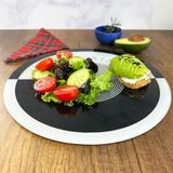 DECORITA Cam Diyet Tabağı | Cam Sunum Tabağı | Çap32cm | (Yiyip Yatma)