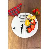 Decorita Cam Diyet Tabağı | Cam Sunum Tabağı | Yarım Tabak Yeter | Çap25cm
