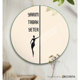 Decorita Cam Diyet Tabağı | Cam Sunum Tabağı | Yarım Tabak Yeter | Çap32cm - Krem