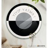 Decorita Cam Diyet Tabağı | Cam Sunum Tabağı | Yiyip Yatma | Çap32cm - Siyah