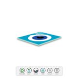 Decorita Cam Gider Kapağı | Nazar Boncuğu | 4'lü Takım | 15cm X 15cm