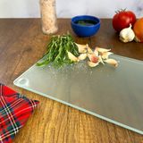 Decorita Cam Kesme Tablası - Cam Kesme Tahtası | Satina Cam | 17CM x 29CM - Açık Beyaz