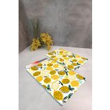 Decorita Cam Kesme Tahtası - Cam Kesme Tablası | 2'li Takım Sarı Limonlar | 20cm x 30cm