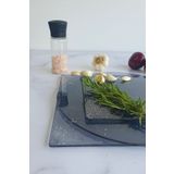 Decorita Cam Kesme Tahtası |cam Kesme Tablası | 3'lü Takım | Füme Cam