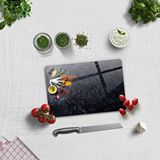 Decorita Cam Kesme Tahtası - Cam Kesme Tablası | Baharat Çeşnisi | 20cm X 30cm Renkli