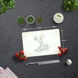 Decorita Cam Kesme Tahtası - Cam Kesme Tablası | Bon Appetit - Şef | 20cm x 30cm - 1 Adet