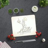 Decorita Cam Kesme Tahtası - Cam Kesme Tablası | Bon Appetit - Şef | 29cm x 34cm - 1 Adet