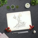 Decorita Cam Kesme Tahtası - Cam Kesme Tablası | Bon Appetit - Şef | 30cm x 40cm - Renkli