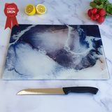 Decorita Cam Kesme Tahtası - Cam Kesme Tablası | Buzlu Cam - Ocean | 30cm x 40cm - 30 x 40 cm
