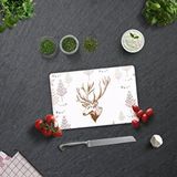 Decorita Cam Kesme Tahtası - Cam Kesme Tablası | Cervus Deer | 20cm X 30cm Renkli