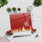 Decorita Cam Kesme Tahtası - Cam Kesme Tablası | Christmas Deer | 29cm x 34cm