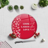 Decorita Cam Kesme Tahtası - Cam Kesme Tablası | Cook Well | Çap 32cm - 32 cm