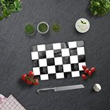 Decorita Cam Kesme Tahtası - Cam Kesme Tablası | Damalı Desen | 20cm X 30cm Renkli