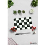 DECORITA Cam Kesme Tahtası - Cam Kesme Tablası | Damalı Desen (20cm x 30cm)