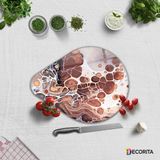 Decorita Cam Kesme Tahtası - Cam Kesme Tablası | Damla Serisi - 6 | 28CM x 36CM - Krem - 28 cm x36 cm