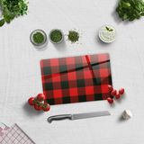 Decorita Cam Kesme Tahtası - Cam Kesme Tablası | Ekose Desen | 20cm x 30cm