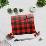Decorita Cam Kesme Tahtası - Cam Kesme Tablası | Ekose Desen | 29cm x 34cm