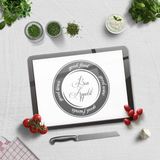 Decorita Cam Kesme Tahtası - Cam Kesme Tablası | Good Food - Beyaz Fon | 30 cm x 40 cm - Siyah - Beyaz - 30cm x 40cm