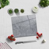 Decorita Cam Kesme Tahtası - Cam Kesme Tablası | Gri Mermer Görünümlü - 29 x 34 cm