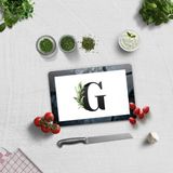 Decorita Cam Kesme Tahtası - Cam Kesme Tablası | Harfli Tasarım | 20cm x 30cm - Beyaz - G