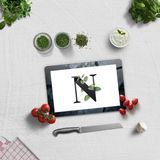 Decorita Cam Kesme Tahtası - Cam Kesme Tablası | Harfli Tasarım | 20cm x 30cm - Beyaz - N