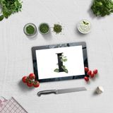 Decorita Cam Kesme Tahtası - Cam Kesme Tablası | Harfli Tasarım | 20cm x 30cm - Beyaz