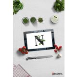 Decorita Cam Kesme Tahtası - Cam Kesme Tablası | Harfli Tasarım | N | 20cm X 30cm