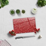 Decorita Cam Kesme Tahtası - Cam Kesme Tablası | Kalpli Sarmaşık | - 20 x 30 cm
