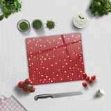 Decorita Cam Kesme Tahtası - Cam Kesme Tablası | Kalpli Sarmaşık | - 29 x 34 cm