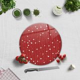 Decorita Cam Kesme Tahtası - Cam Kesme Tablası | Kalpli Sarmaşık | - 32 cm