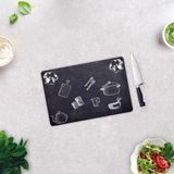 Decorita Cam Kesme Tahtası - Cam Kesme Tablası Karatahta Görünümlü 20cm x 30cm - 20 x 30 cm