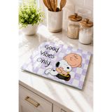 Decorita Cam Kesme Tahtası - Cam Kesme Tablası | Kitchen Dreams - Good Vibes Only | 29cmx34cm