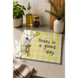 Decorita Cam Kesme Tahtası - Cam Kesme Tablası | Kitchen Dreams - Today is a Good Day | 29cmx34cm
