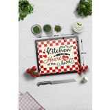 Decorita Cam Kesme Tahtası - Cam Kesme Tablası | Kitchen Heart | 29cm X 34cm