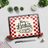 Decorita Cam Kesme Tahtası - Cam Kesme Tablası | Kitchen Love | - 30 x 40 cm