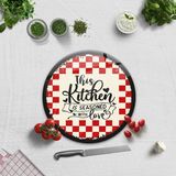 Decorita Cam Kesme Tahtası - Cam Kesme Tablası | Kitchen Love | - 32 cm