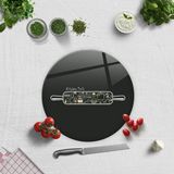 Decorita Cam Kesme Tahtası - Cam Kesme Tablası | Kitchen Tools - Mutfak Gereçleri | Çap 32cm - Renkli