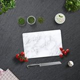 Decorita Cam Kesme Tahtası - Cam Kesme Tablası | Klasik Mermer Desenli | 20cm X 30cm Renkli