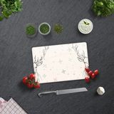 Decorita Cam Kesme Tahtası - Cam Kesme Tablası | Krem Geyikli | - 20 x 30 cm