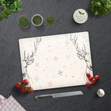 Decorita Cam Kesme Tahtası - Cam Kesme Tablası | Krem Geyikli | - 30 x 40 cm