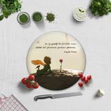 Decorita Cam Kesme Tahtası - Cam Kesme Tablası | Küçük Prens - Gözler | Çap32cm - 32 x 32 cm