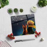 Decorita Cam Kesme Tahtası - Cam Kesme Tablası | Küçük Prens - Yıldızlar | 29cm X 34cm - 29 x 34 cm