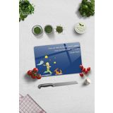 Decorita Cam Kesme Tahtası - Cam Kesme Tablası | Küçük Prens - Zaman | 20cm X 30cm