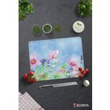 Decorita Cam Kesme Tahtası - Cam Kesme Tablası | Menekşe Desenli | 30cm X 40cm