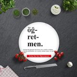 Decorita Cam Kesme Tahtası - Cam Kesme Tablası | Öğretmen | ÇAP32CM - 32 x 32 cm