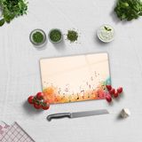 Decorita Cam Kesme Tahtası - Cam Kesme Tablası | Renkli Notalar | 20CM x 30CM - 20 x 30 cm