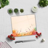 Decorita Cam Kesme Tahtası - Cam Kesme Tablası | Renkli Notalar | 20CM x 30CM - 29 x 34 cm